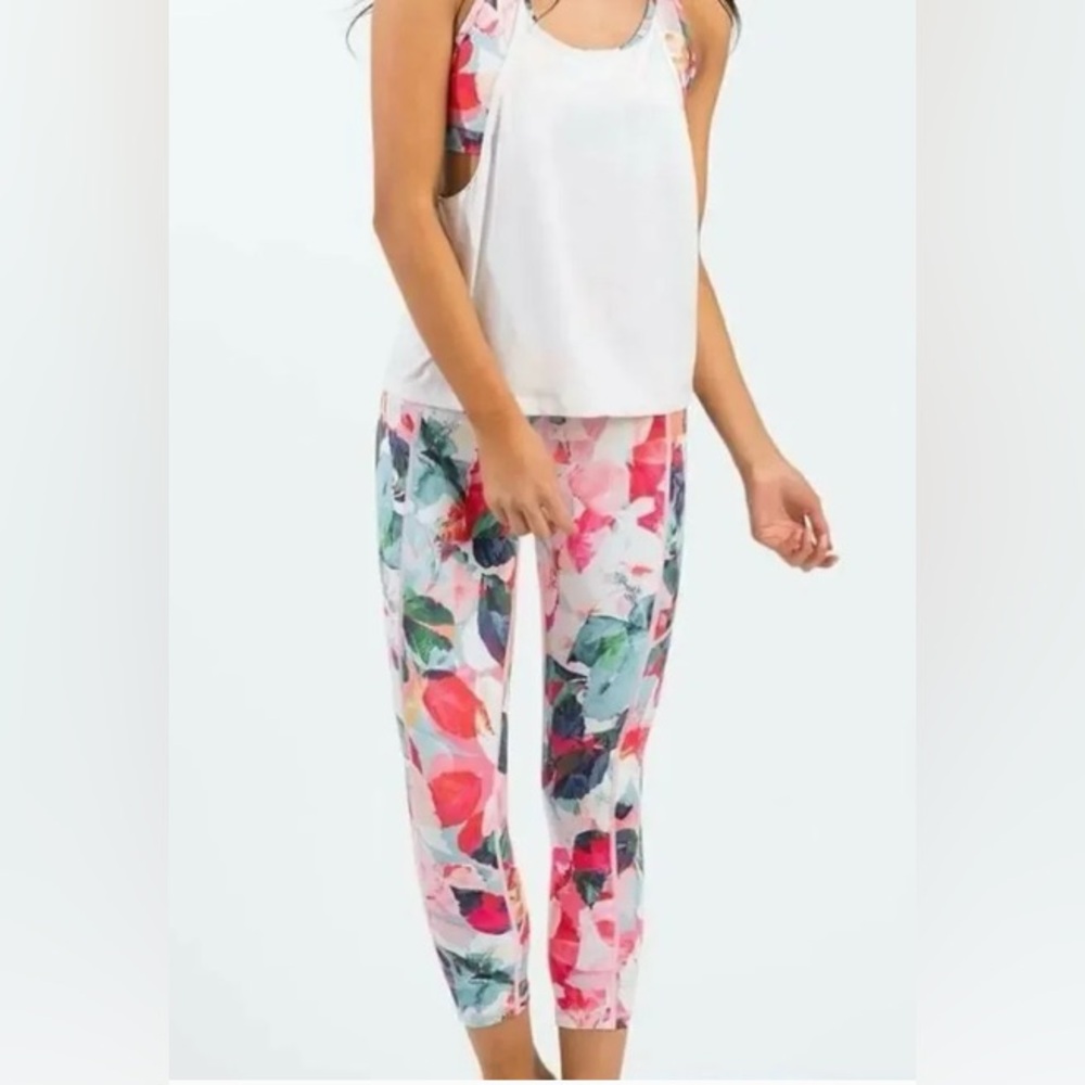 ZYIA Floral Active Leggings Women's-Size Medium